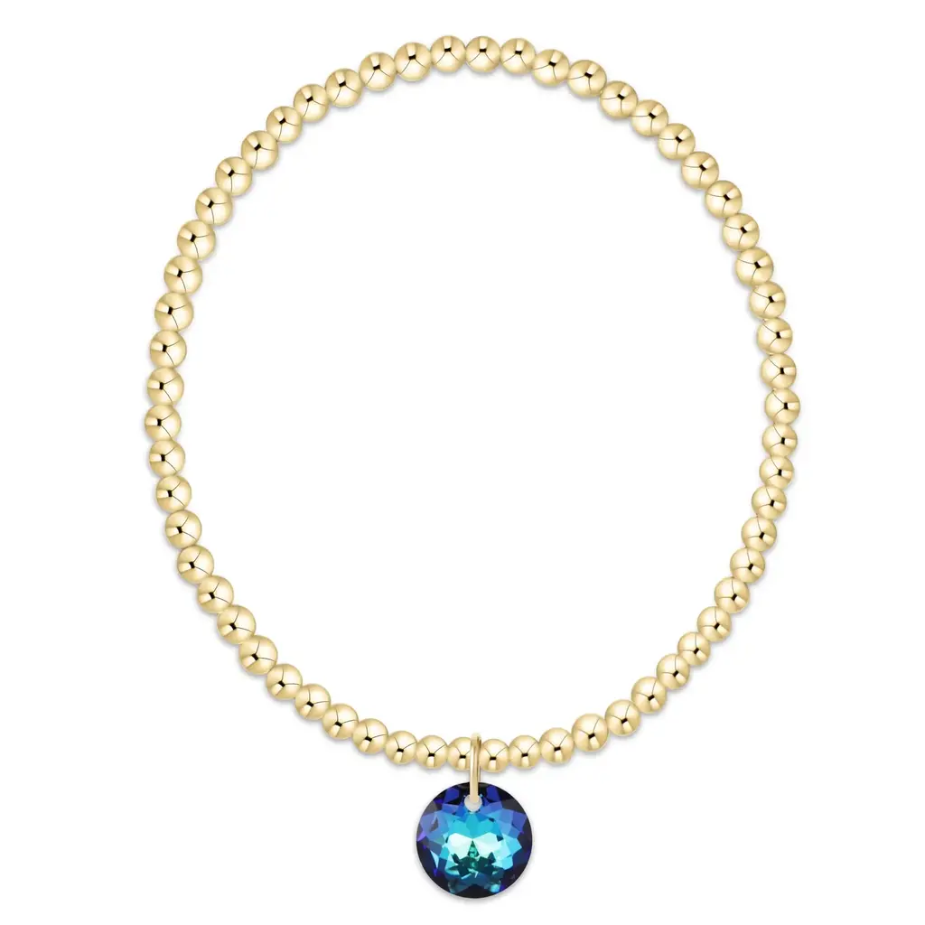 enewton Classic Gold 3mm Bracelet - Reflection Charm