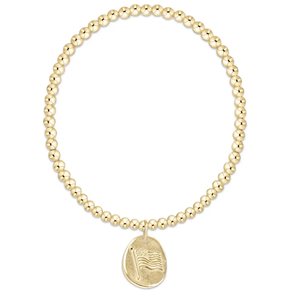 enewton Classic Gold 3mm Bracelet - Inspire America Gold Disk