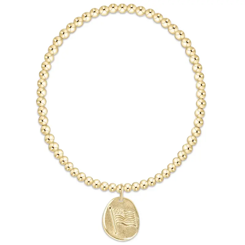 enewton Classic Gold 3mm Bracelet - Inspire America Gold Disk