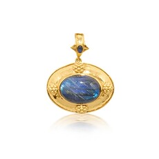 CAPUCINE DE WULF Cleopatra Pendant, Blue Labradorite
