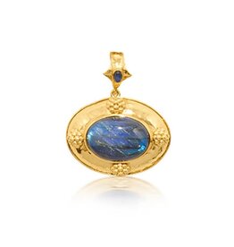 CAPUCINE DE WULF Cleopatra Pendant, Blue Labradorite