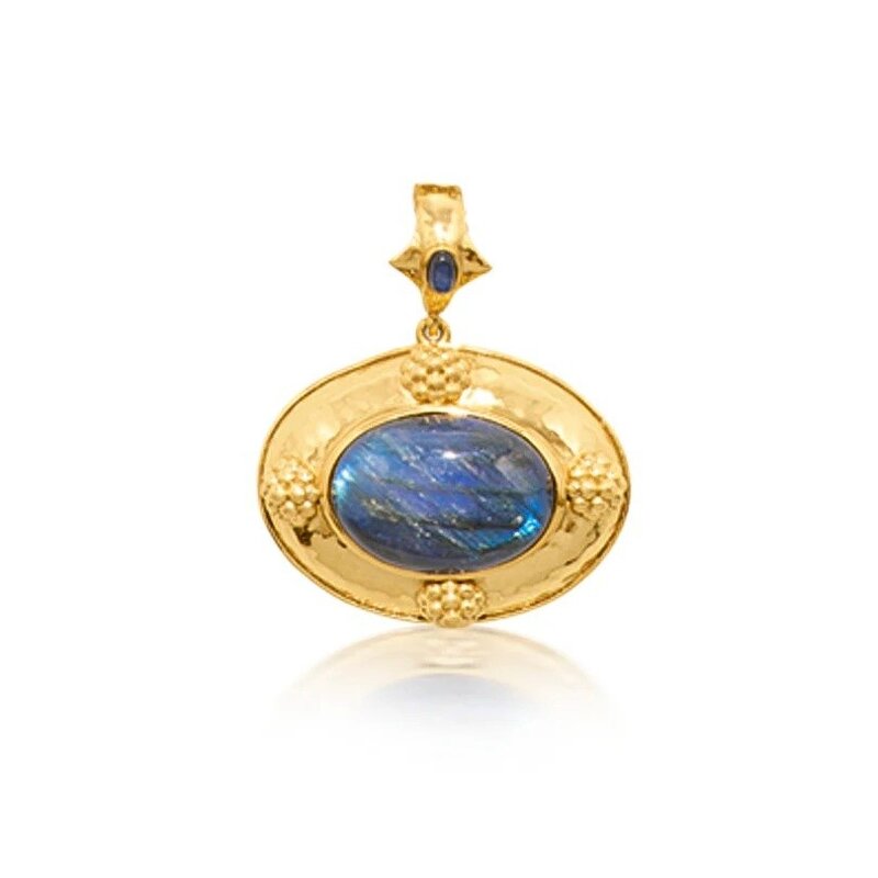 CAPUCINE DE WULF Cleopatra Pendant, Blue Labradorite