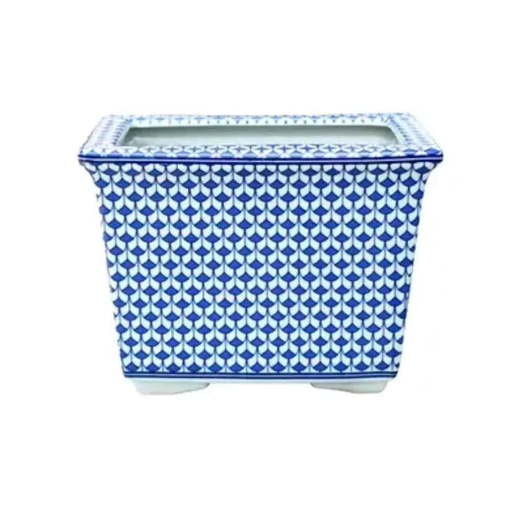 Fish Scale Blue 9" Cachepot