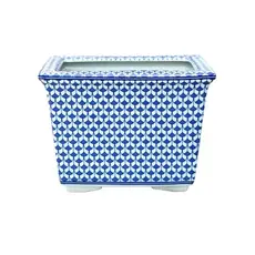 Fish Scale Blue 9" Cachepot