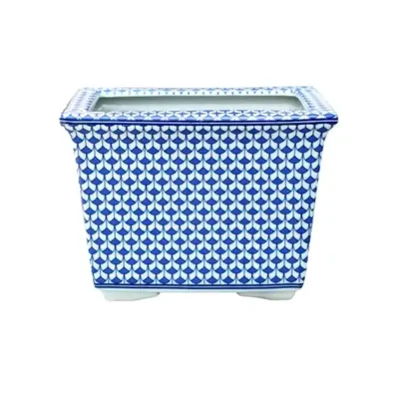 Fish Scale Blue 9" Cachepot
