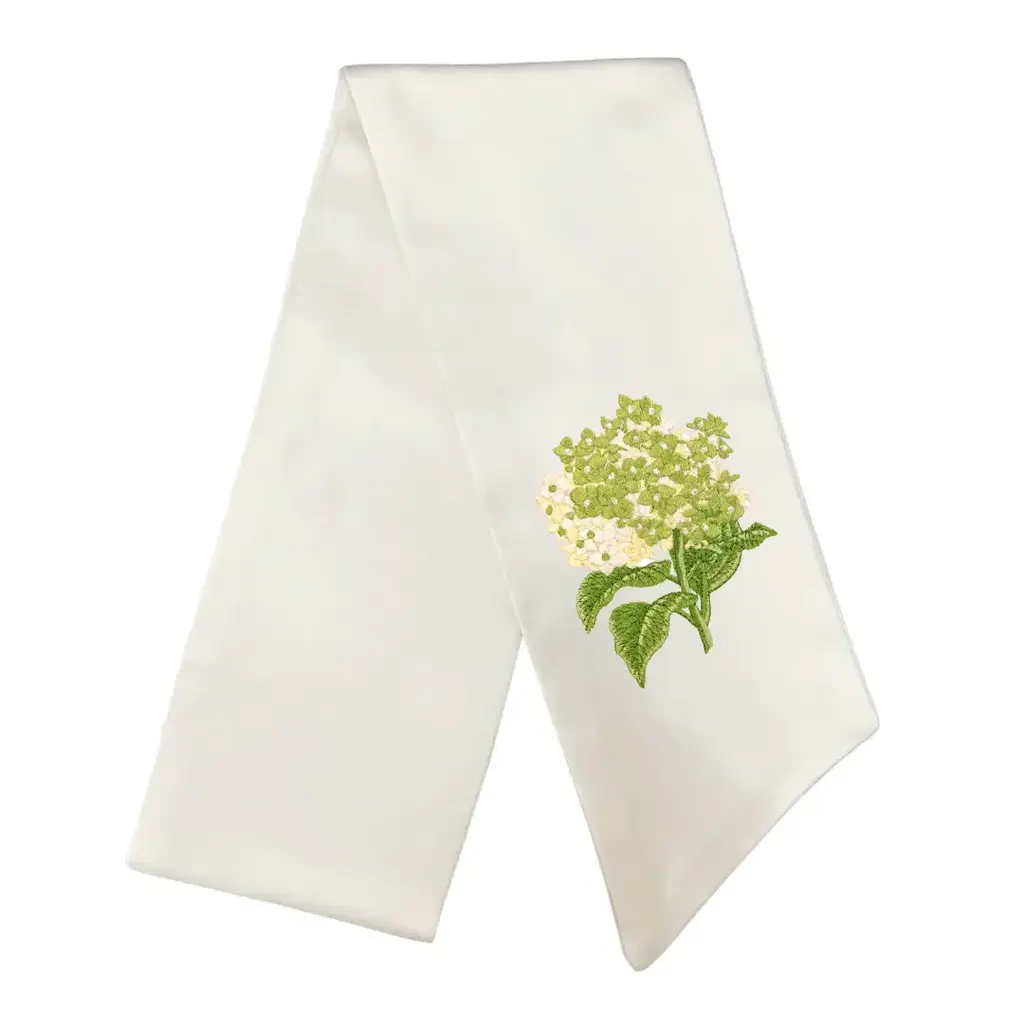 Hydrangea Wreath Sash - Limelight