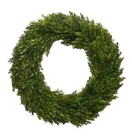 Round Boxwood Wreath 24"