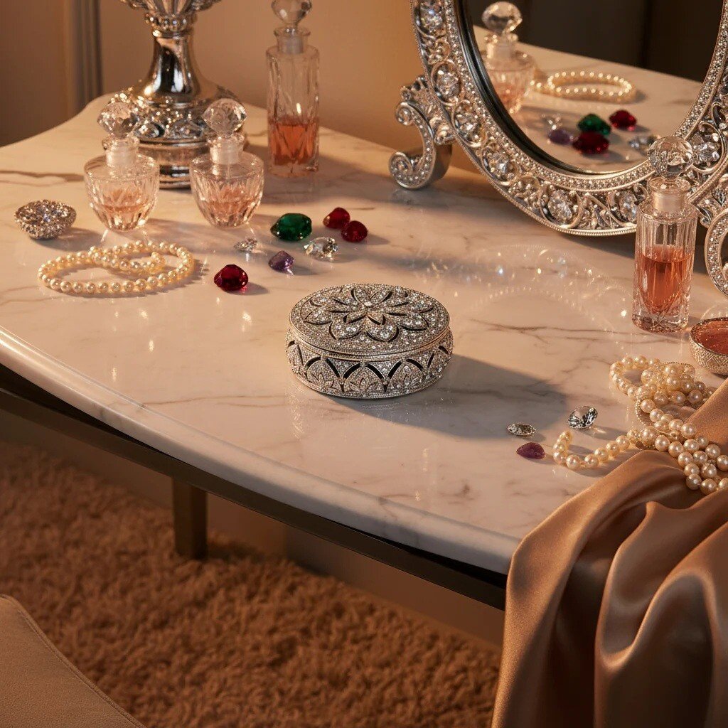 Olivia Riegel Silver Windsor Round Box