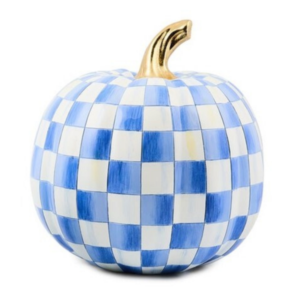 Mackenzie-Childs royal check medium pumpkin