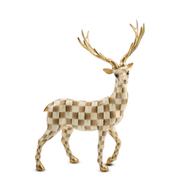 Mackenzie-Childs mocha check standing deer