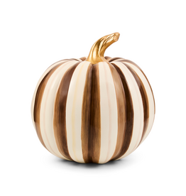 Mackenzie-Childs chocolate stripe medium pumpkin