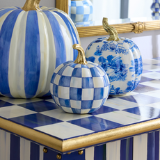 Mackenzie-Childs royal check mini pumpkin