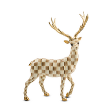 Mackenzie-Childs mocha check standing deer