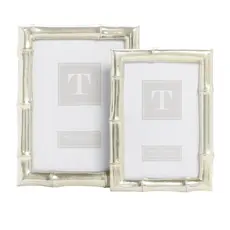Silver Faux Bamboo Frame 5 x 7
