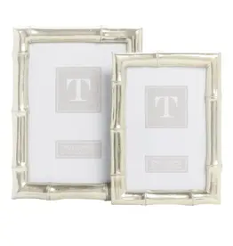 Silver Faux Bamboo Frame 5 x 7
