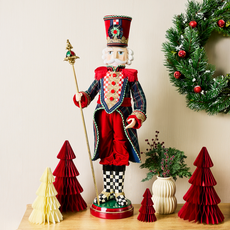 Mackenzie-Childs timeless tartan fabric nutcracker
