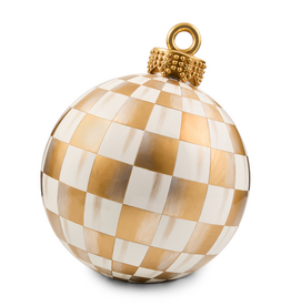 Mackenzie-Childs gold check large tabletop ornament