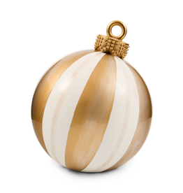 Mackenzie-Childs gold stripe medium tabletop ornament