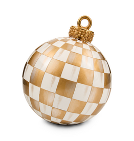 Mackenzie-Childs gold check small tabletop ornament