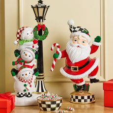 Mackenzie-Childs holiday twinkly toes santa figurine