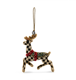 Mackenzie-Childs westminster deer beaded ornament