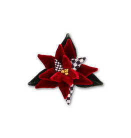 Mackenzie-Childs red velvet small poinsettia
