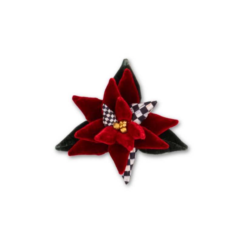 Mackenzie-Childs red velvet small poinsettia