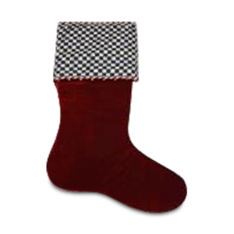 Mackenzie-Childs courtly check jumbo stocking
