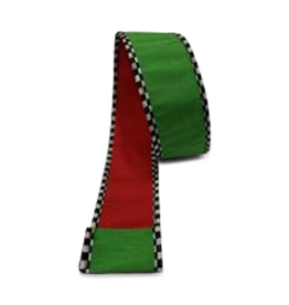 Mackenzie-Childs confetti red and green 2.5" ribbon