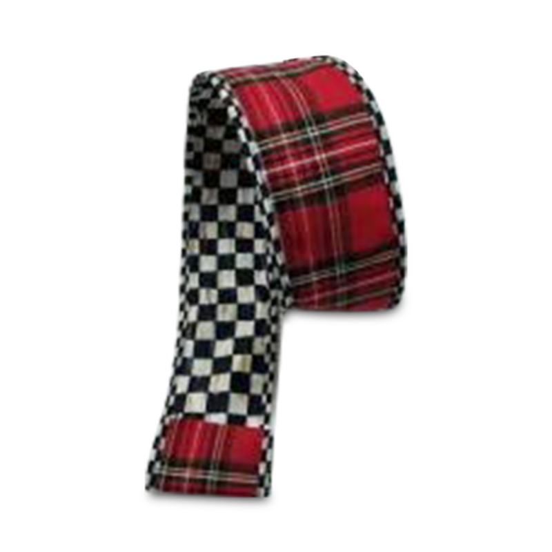 Mackenzie-Childs courtly tartan 2.5" ribbon