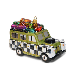 Mackenzie-Childs christmas vacation car glass ornament