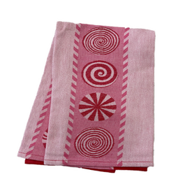 Mackenzie-Childs peppermint jacquard dish towel