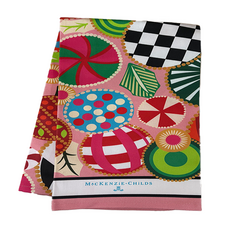 Mackenzie-Childs jolly ornaments printed dish towel
