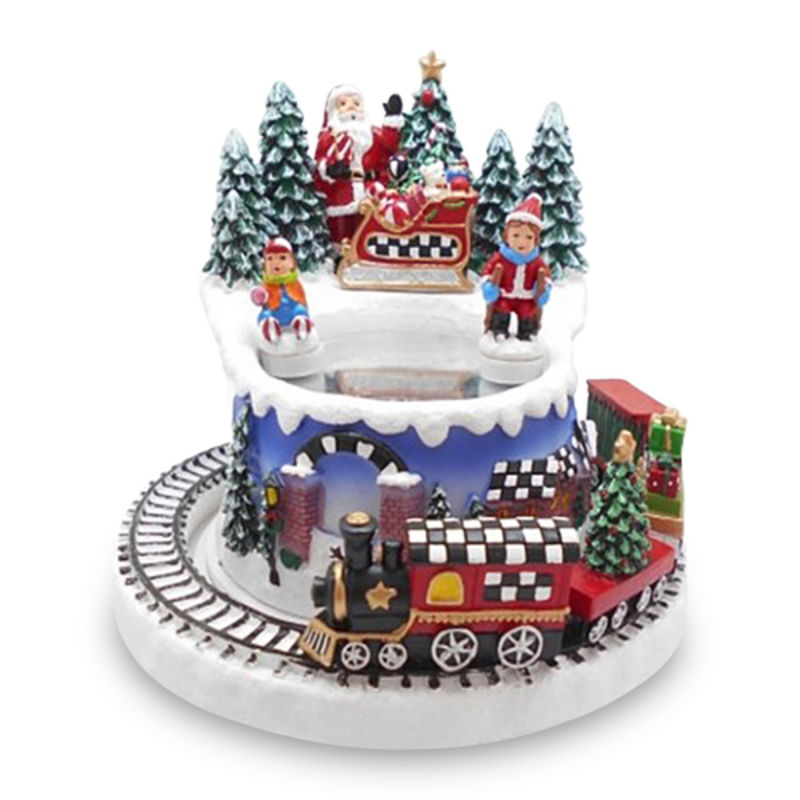 Mackenzie-Childs musical ice skating winter scene