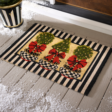 Mackenzie-Childs topiary entrance mat
