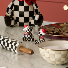 Mackenzie-Childs courtly santa bear salt & pepper set
