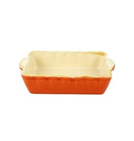 Vietri Italian Bakers Orange Small Rectangular Baker