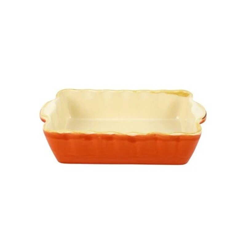 Vietri Italian Bakers Orange Small Rectangular Baker