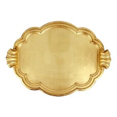 Florentine Wooden  Gold Handled Tray, Large