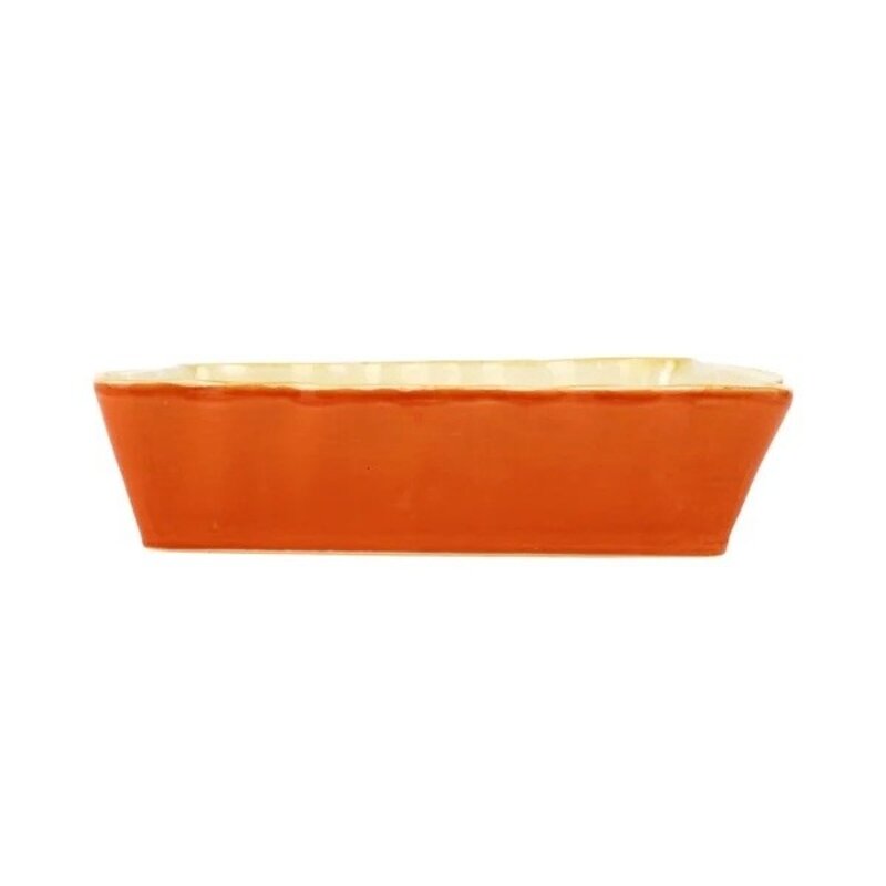 Vietri Italian Bakers Orange Large Rectangular Baker