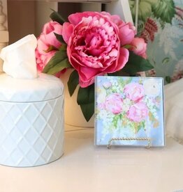 Chloe Tissue Vessel, White Lattice