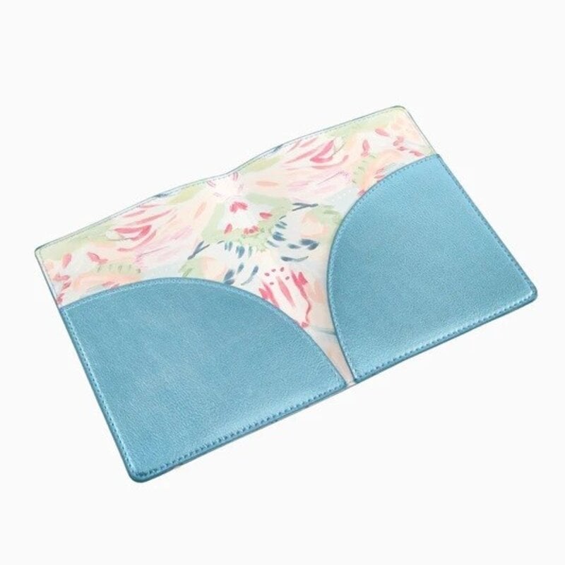 Metallic Light Blue Mahjong Card Folio