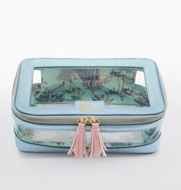 Metallic Light Blue Tile Storage Bag