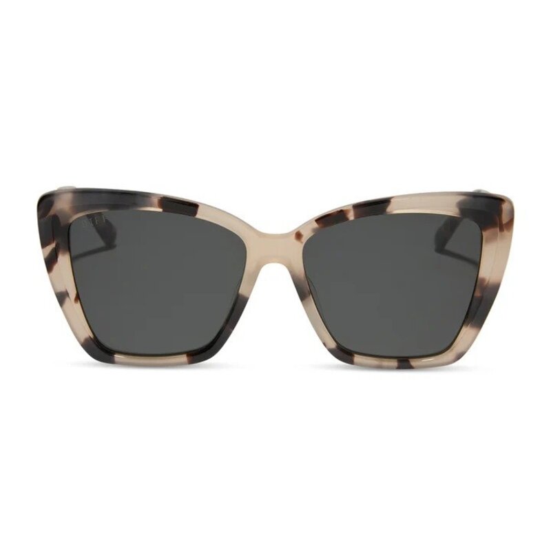 becky ii - cream tortoise + grey lens, polarized