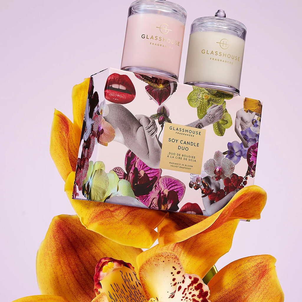 Glasshouse Fragrances GF 2x7.05 oz Candle Duo - Mother's Day - Radiance
