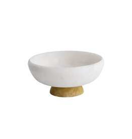Sorbet Medium Rnd Bowl w/base, coconut/Matcha