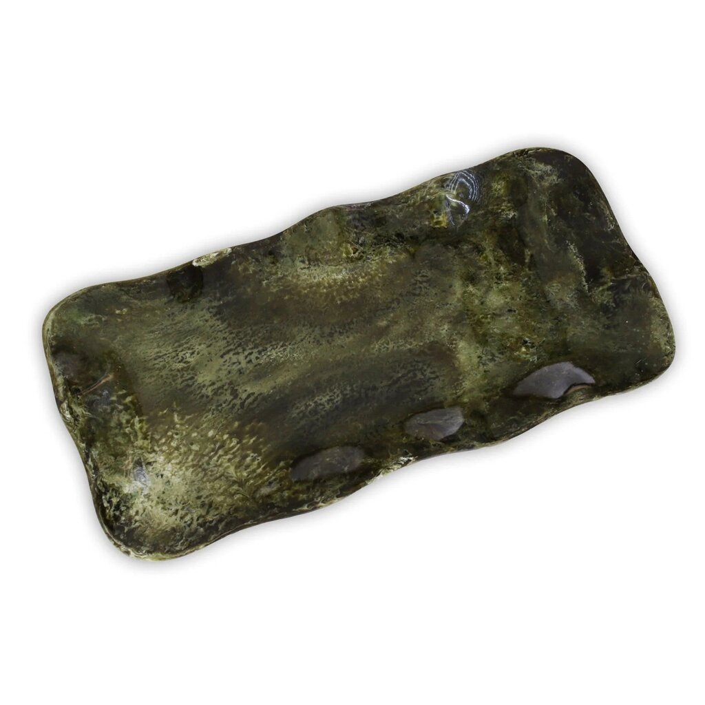 Beatriz Ball Malachite Long Rectangular Tray, Green