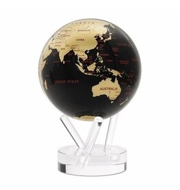 MOVA  International Aurum Ignis World  Globe , black and gold, 4.5 inch