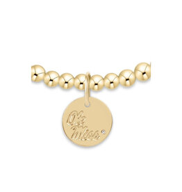 ECOLLEGIATE EXTENDS CLASSIC GOLD 3MM BRACELET - OLE MISS DISC