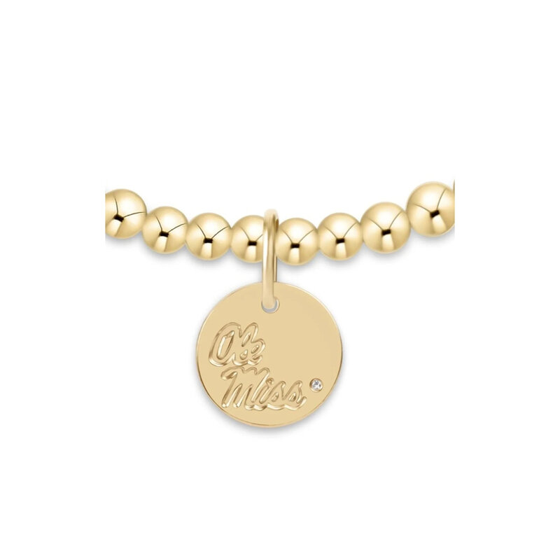 ECOLLEGIATE EXTENDS CLASSIC GOLD 3MM BRACELET - OLE MISS DISC